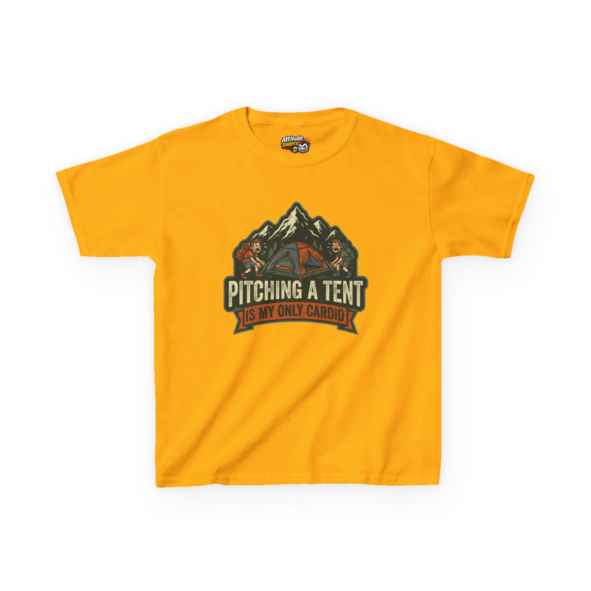 Pitching A Tent Is My Only Cardio Kids Tee