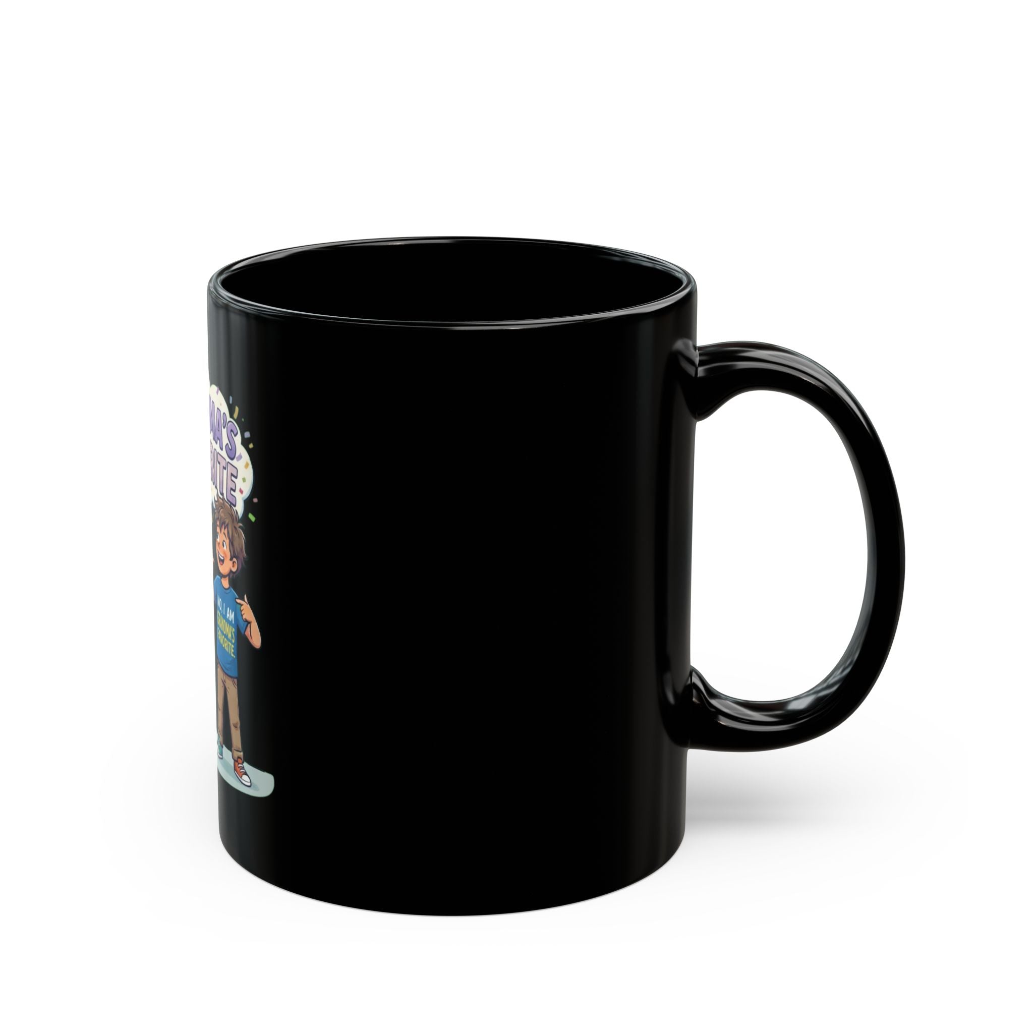 "Grandma's Favorite" Black Ceramic Mug