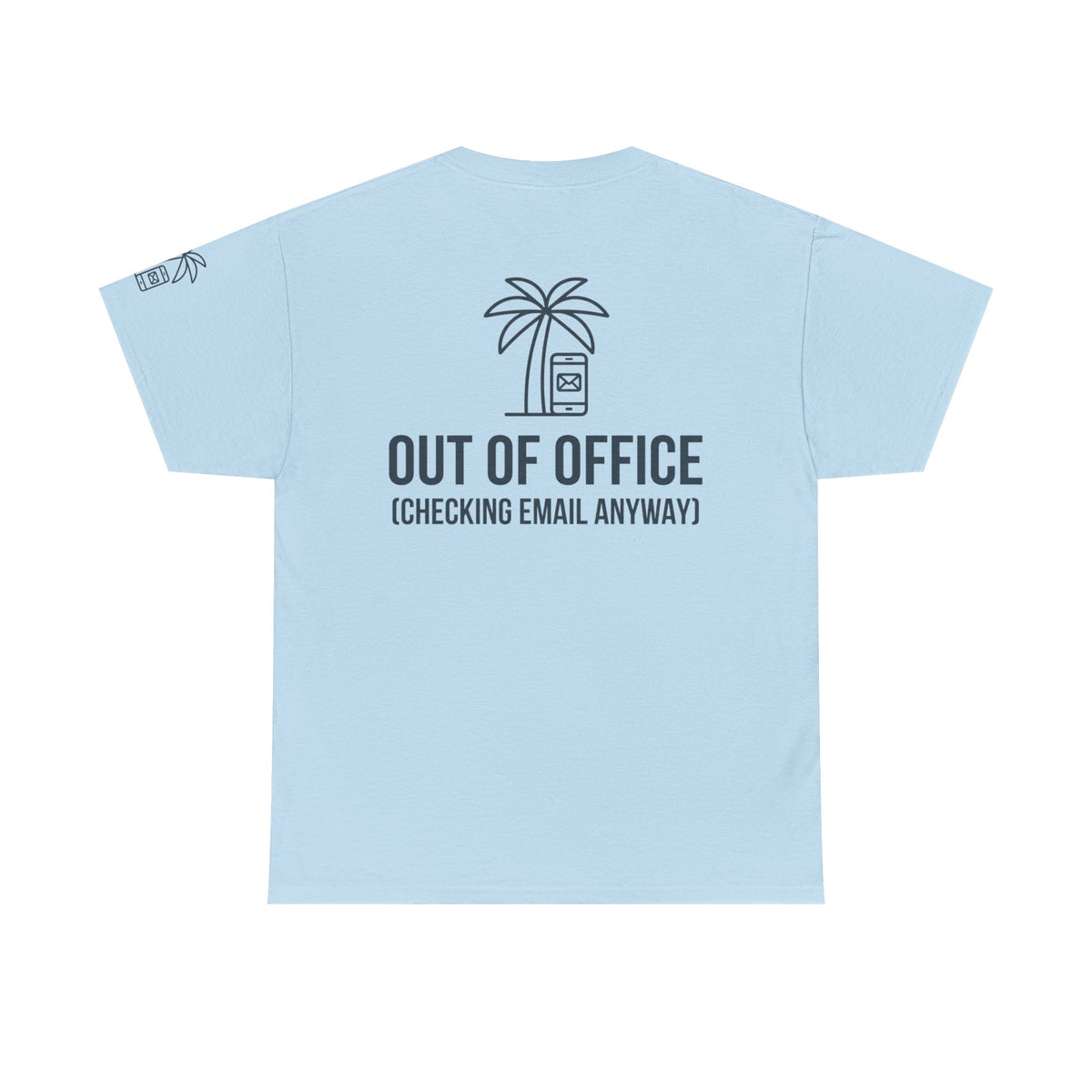Color: Light Blue | Out of Office Premium Graphic Tee