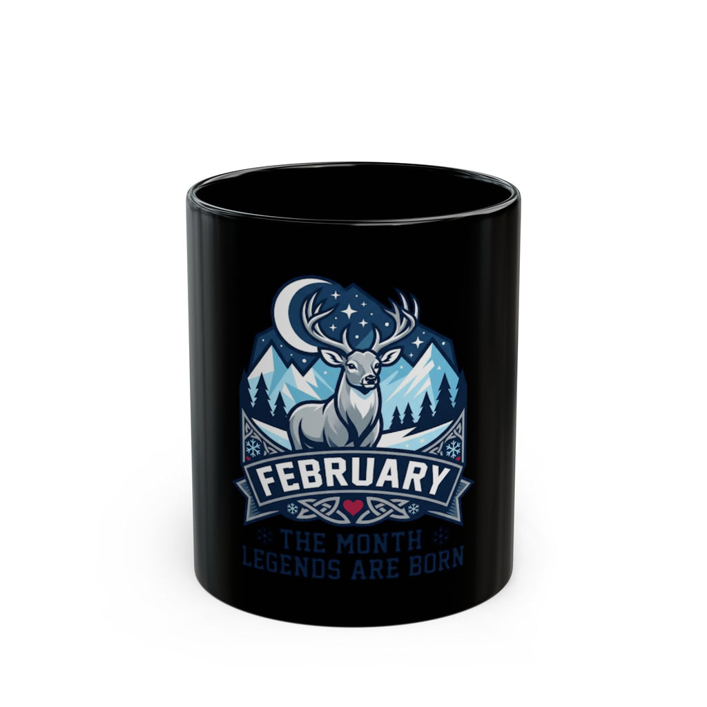 "February Legend" Black Ceramic Mug