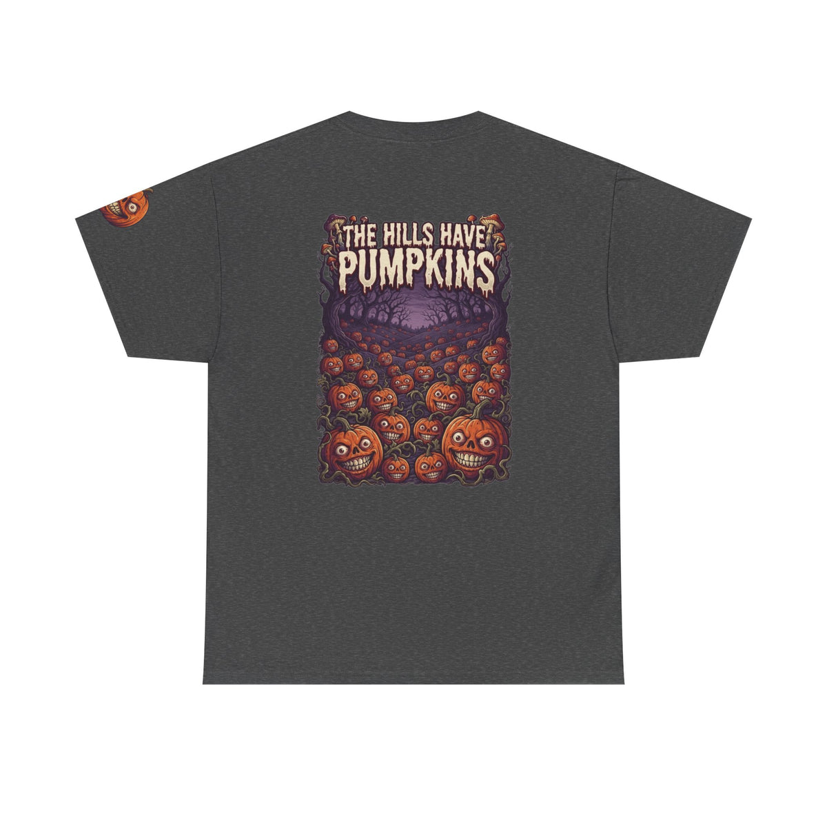 Color: Dark Heather | The Hills Have Pumpkins Premium Graphic Tee