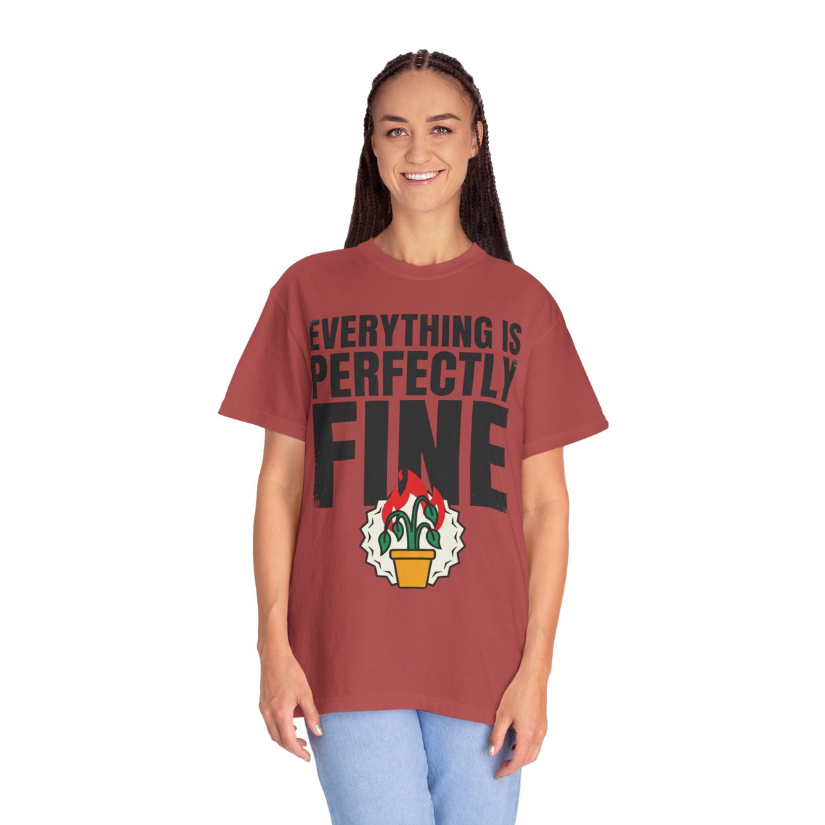 Color: Crimson | Perfectly Fine Unisex Garment-Dyed Tee