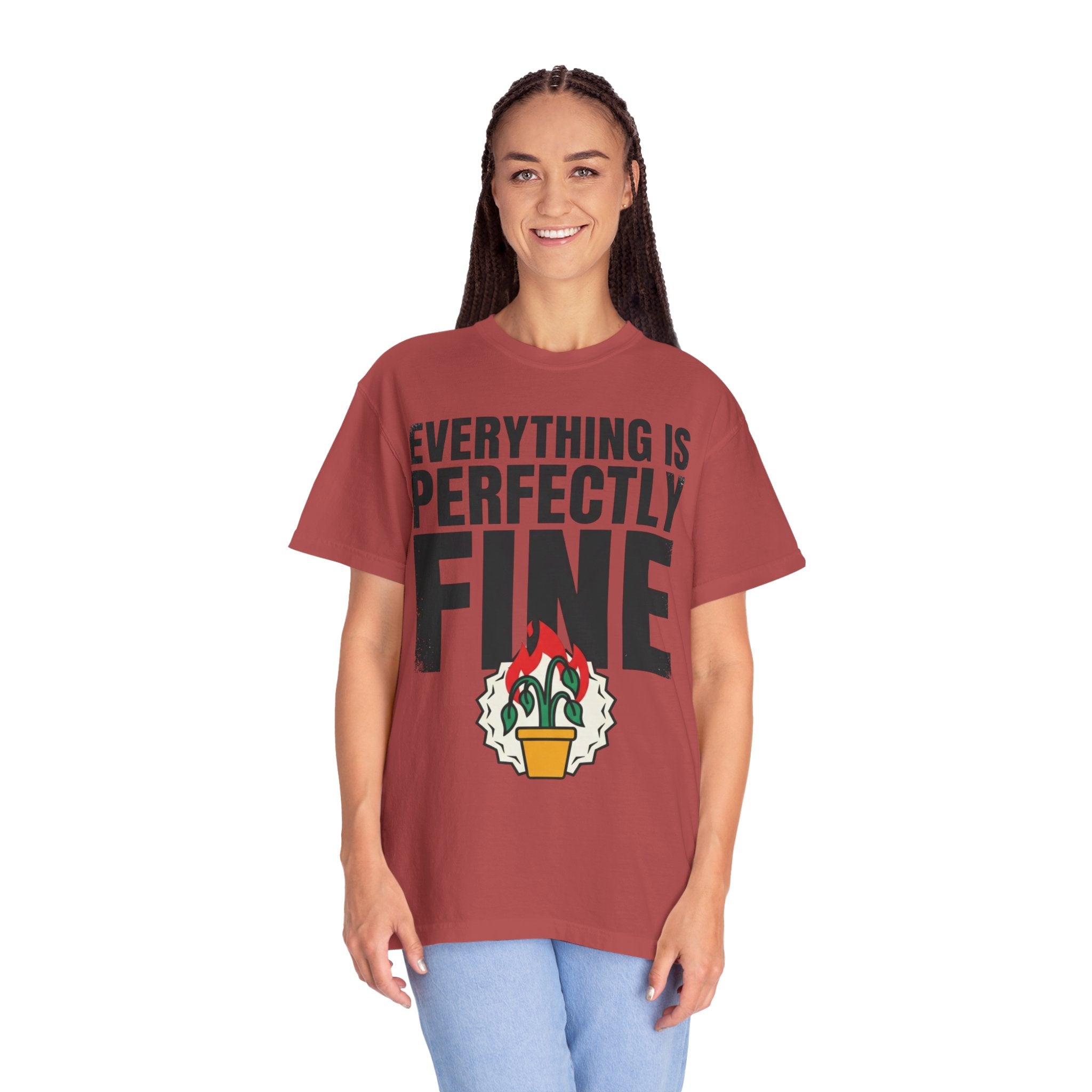 "Perfectly Fine" Unisex Garment-Dyed Tee