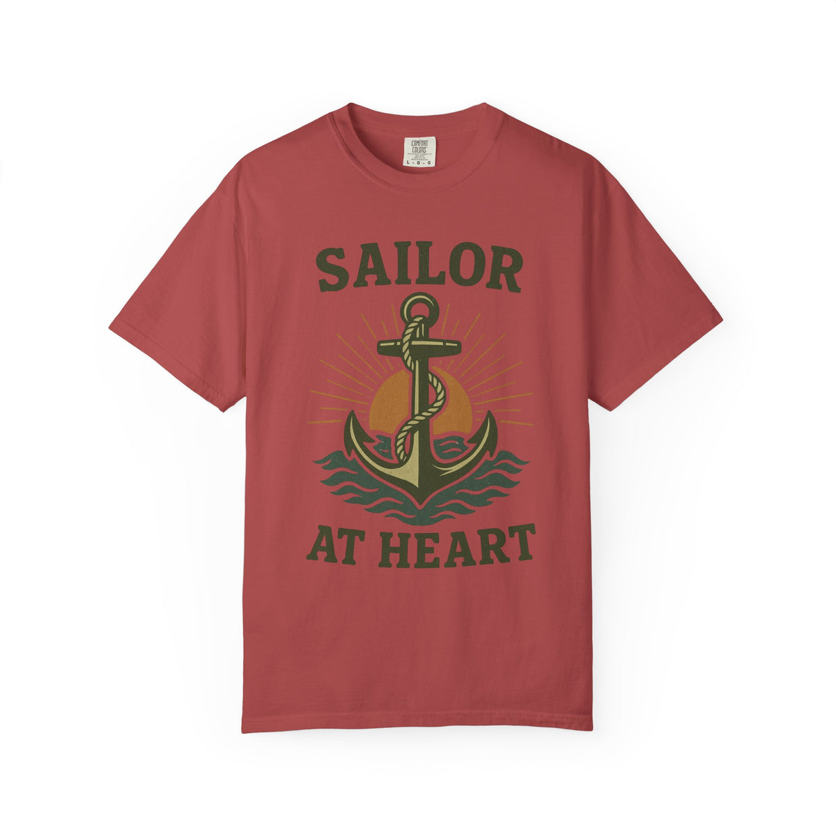 Color: Crimson | Sailor at Heart Unisex Garment-Dyed T-shirt