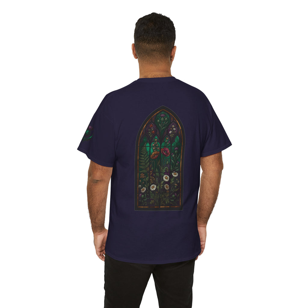 "Stained Glass Floral" Premium Graphic Tee