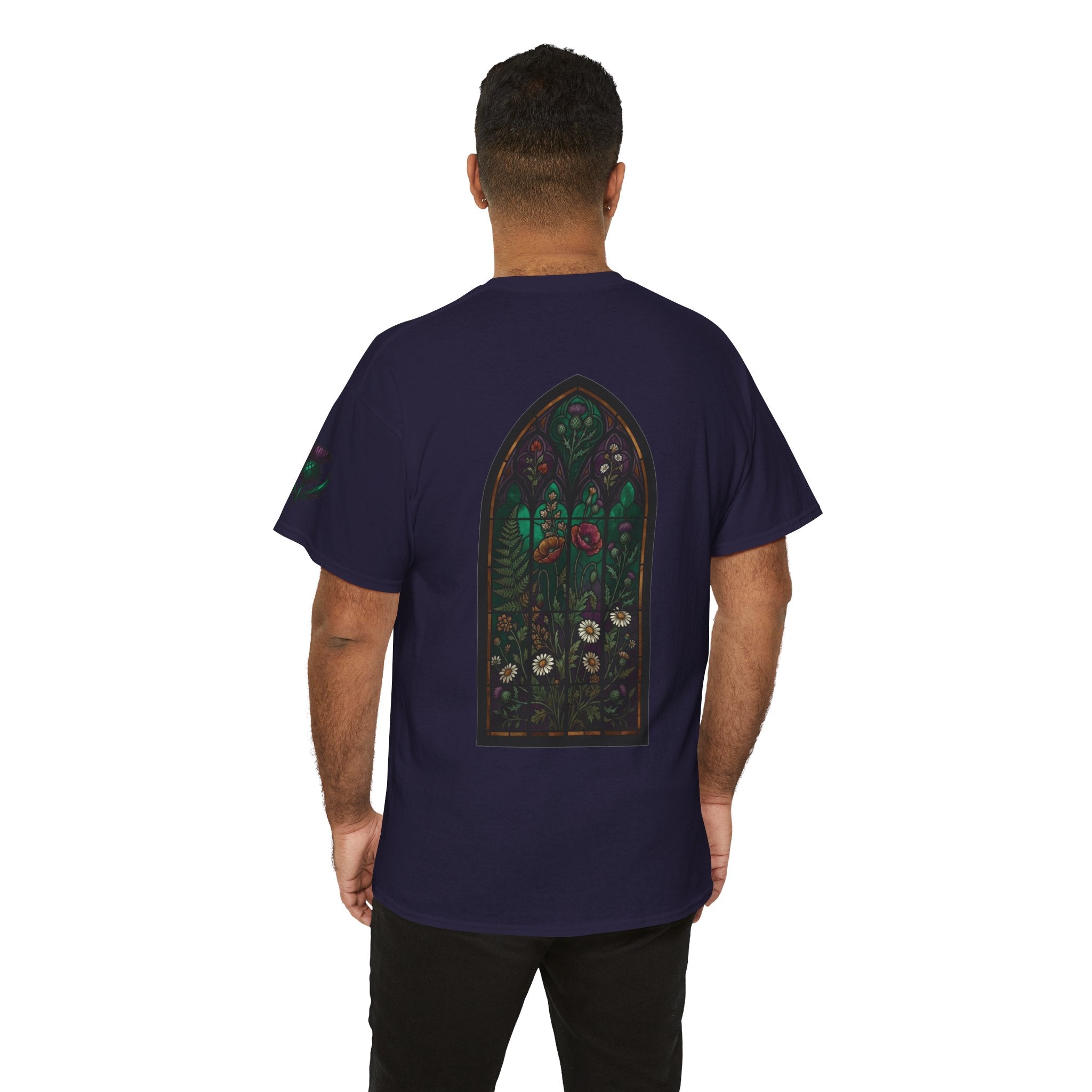 "Stained Glass Floral" Premium Graphic Tee