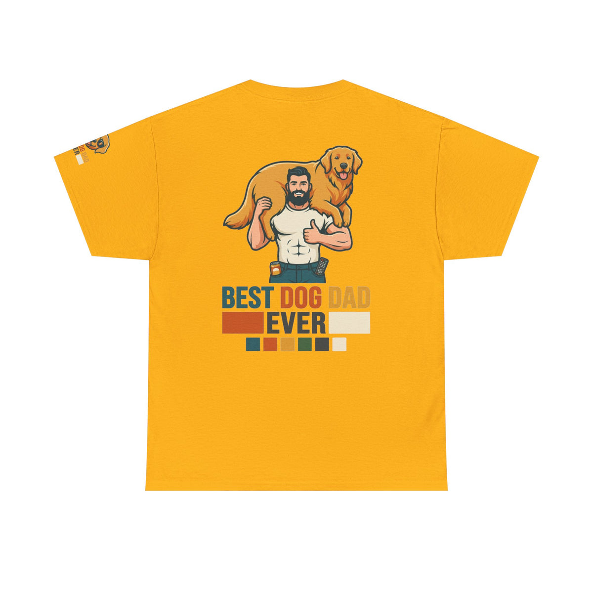 Color: Gold | Best Dog Dad Premium Graphic Tee