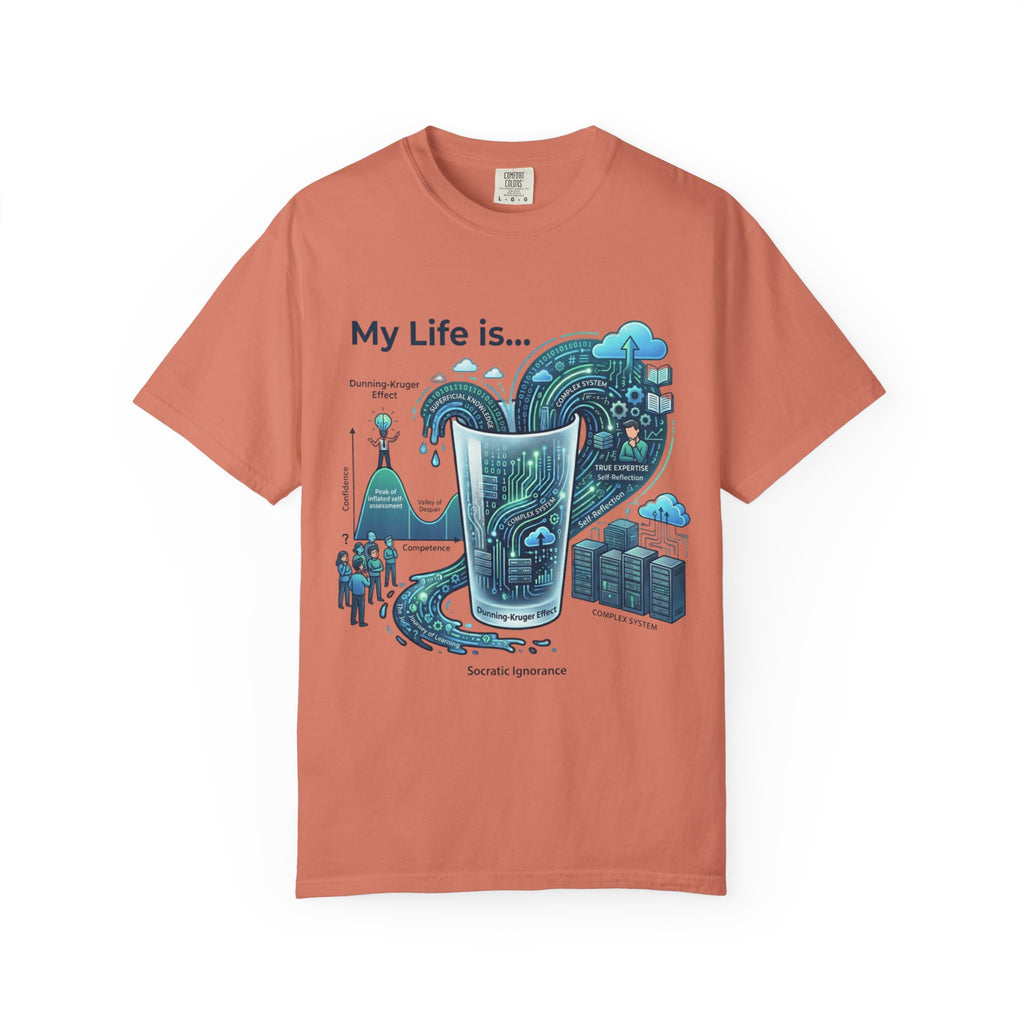 "Dunning Kruger" Unisex Garment-Dyed T-shirt
