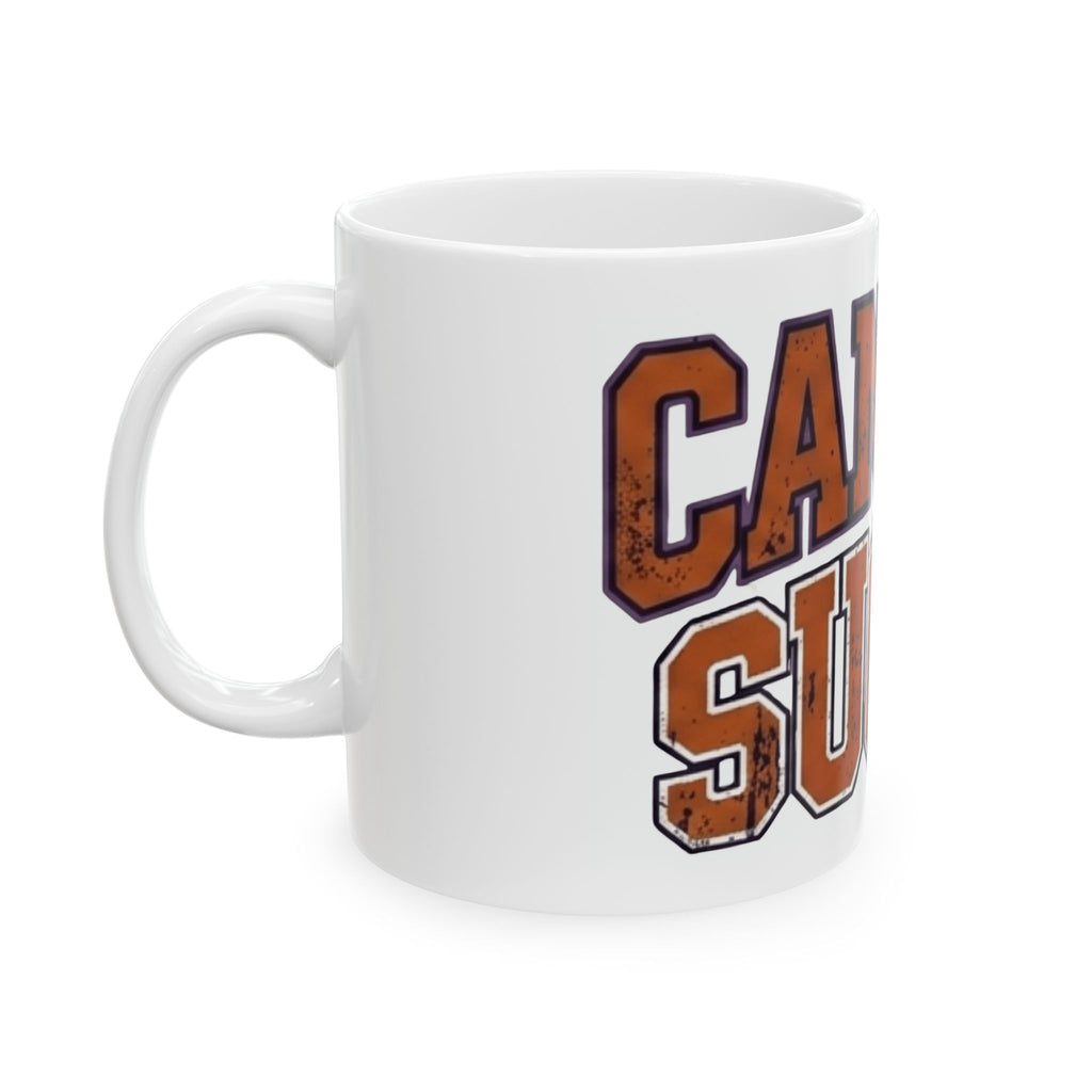 "Cancer Sucks" White Ceramic Mug