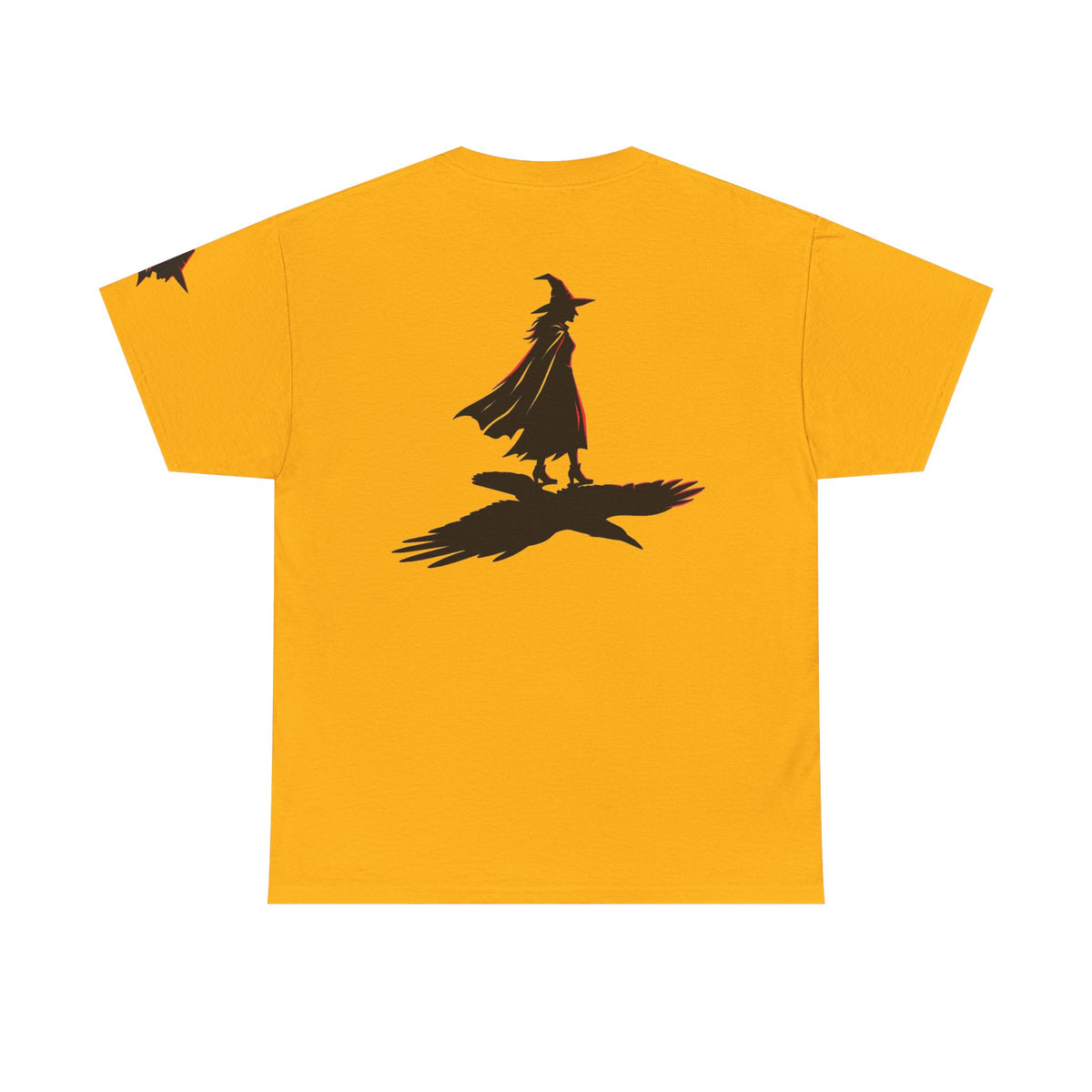 Color: Gold | Witch With Raven Shadow Premium Graphic Tee