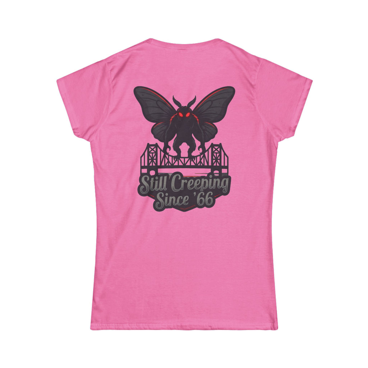 Color: Azalea | Mothman (West Virginia, USA) Women's Tee
