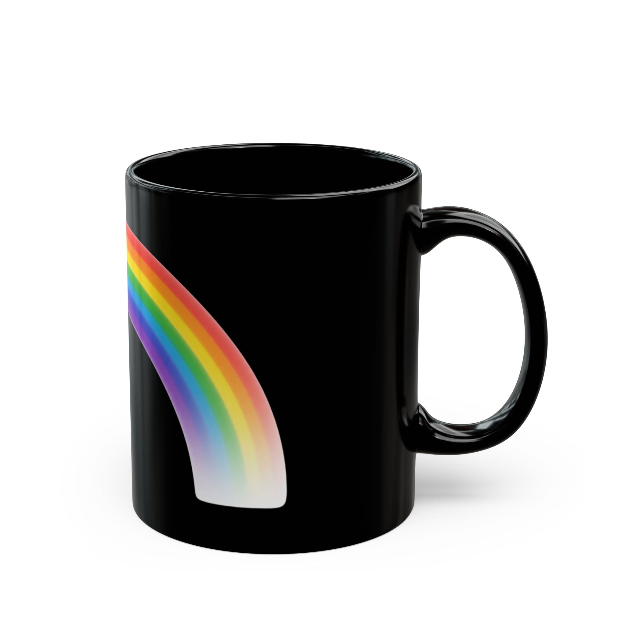 "Gay Away the Pray" Black Ceramic Mug — Graphic