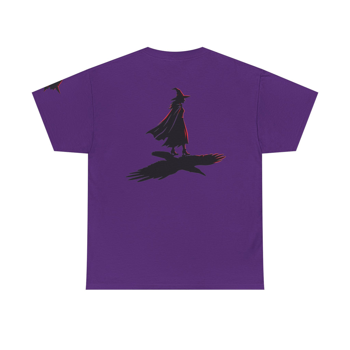 Color: Purple | Witch With Raven Shadow Premium Graphic Tee