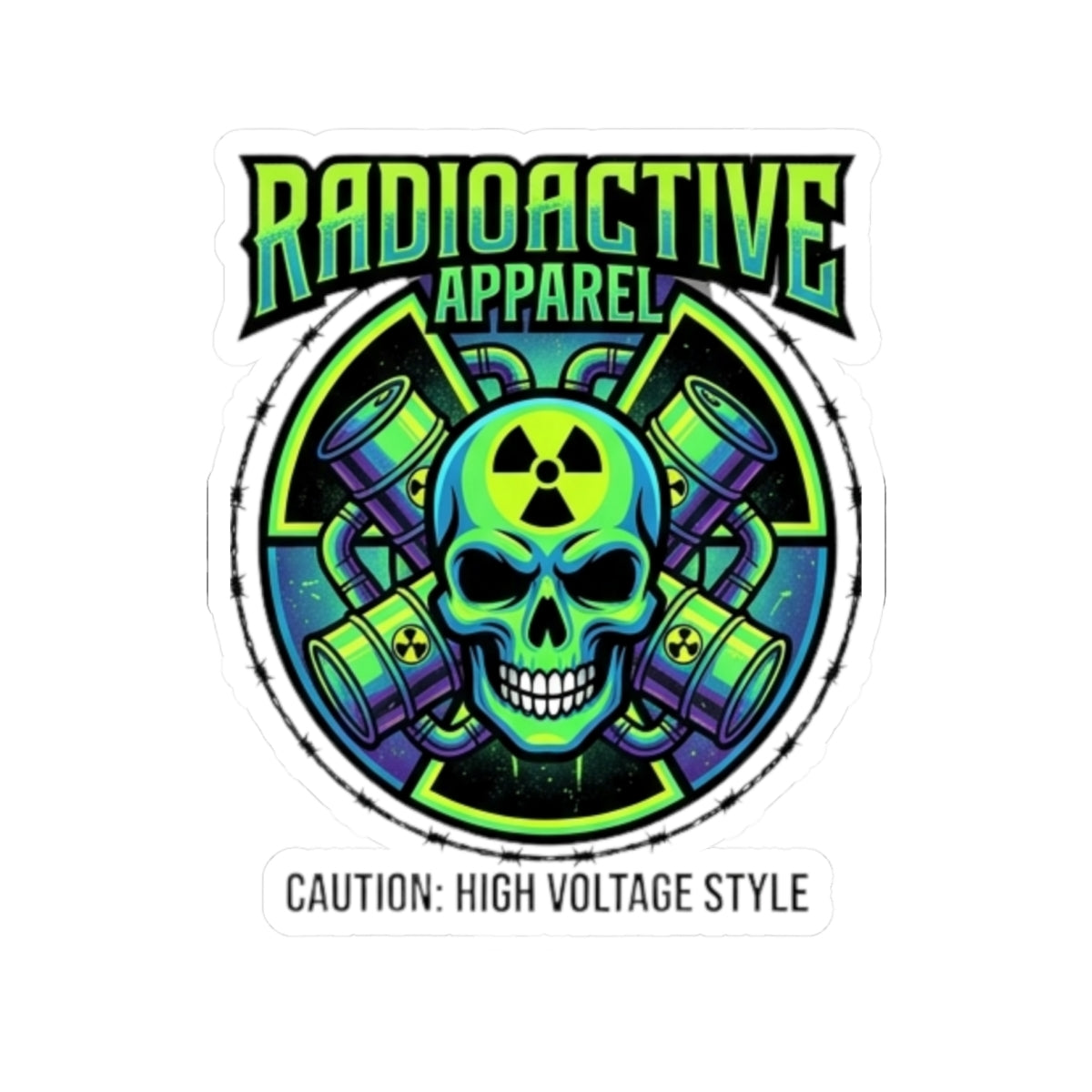 "Radioactive Apparel" Sticker — Main