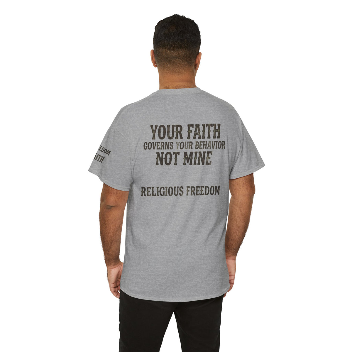 Color: Sport Grey | Religious Freedom Premium Graphic Tee