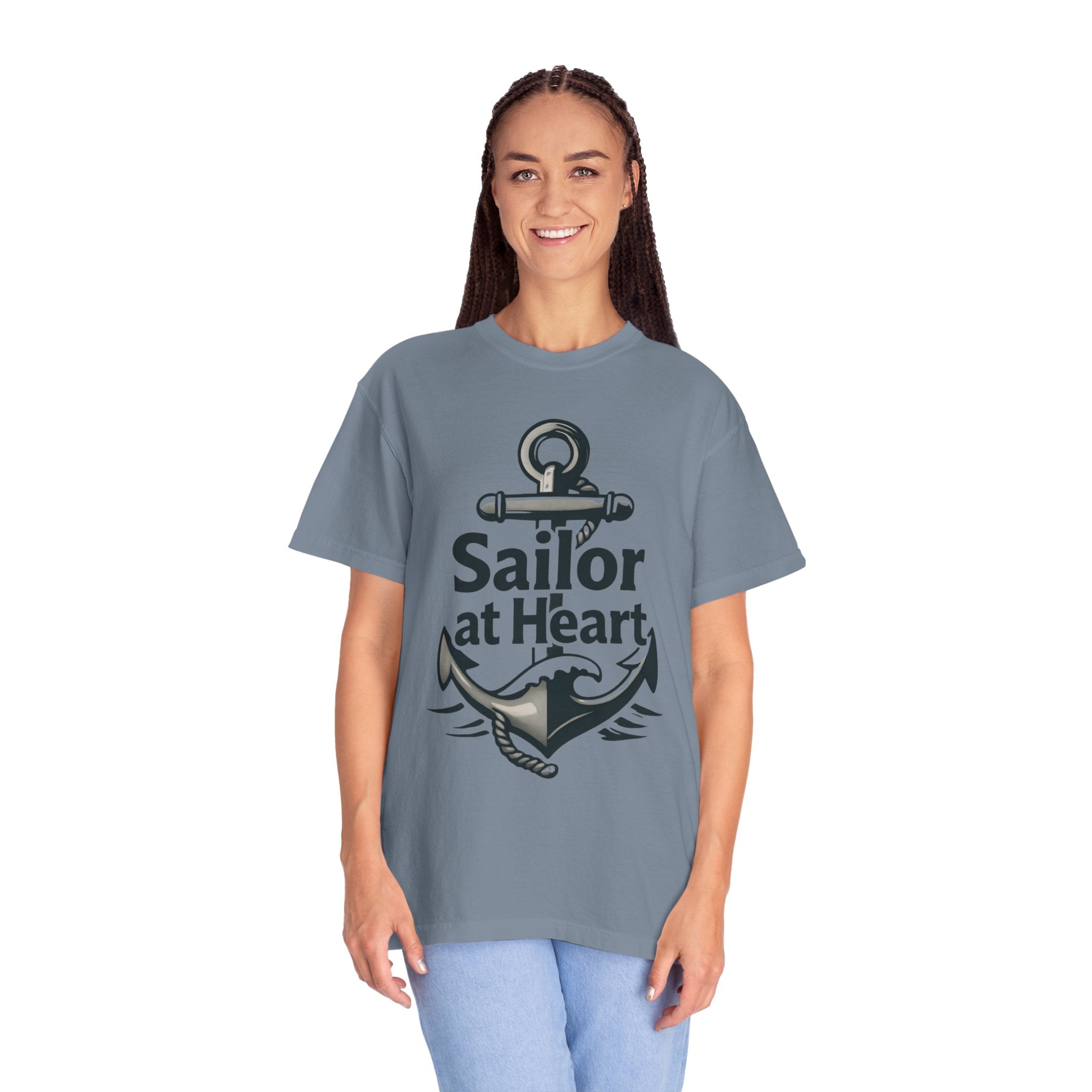"Sailor at Heart-2" Unisex Garment-Dyed T-shirt