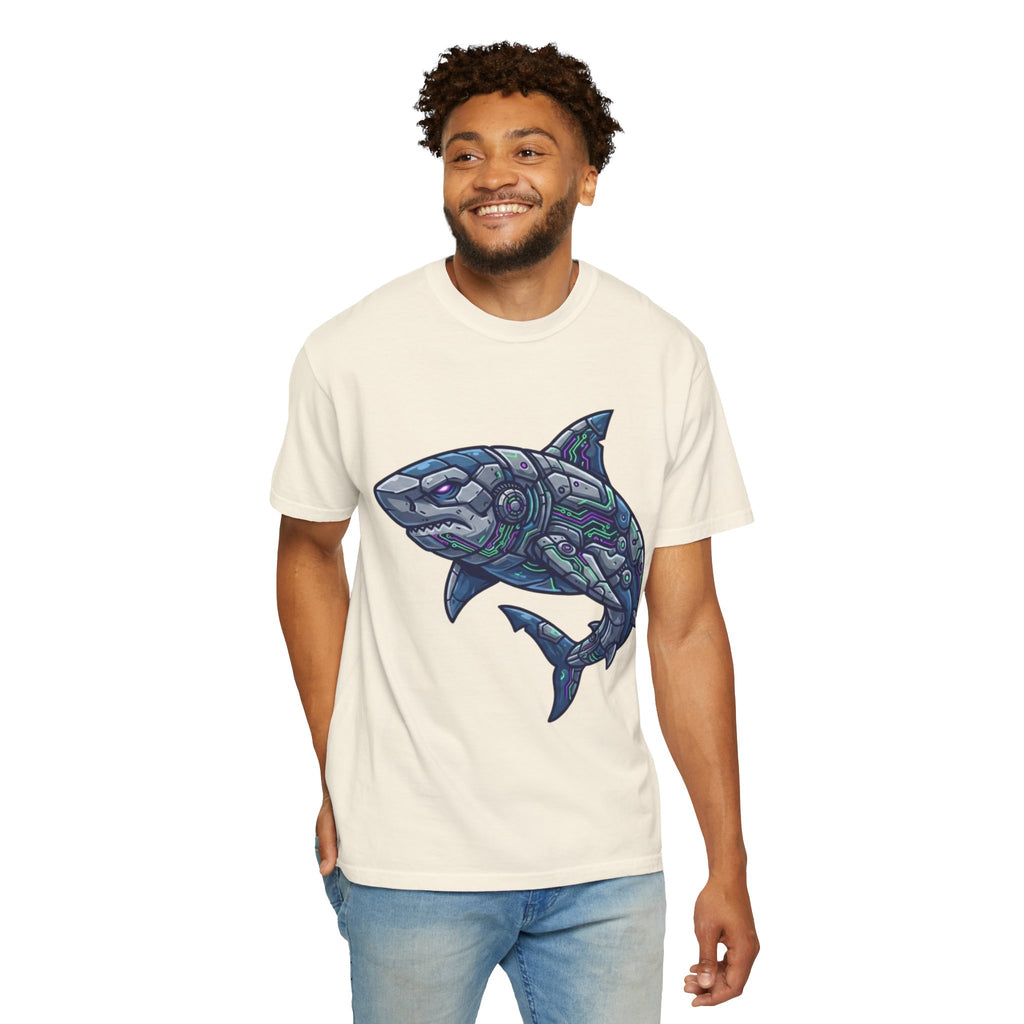 "Cyber Shark" Unisex Garment-Dyed Tee