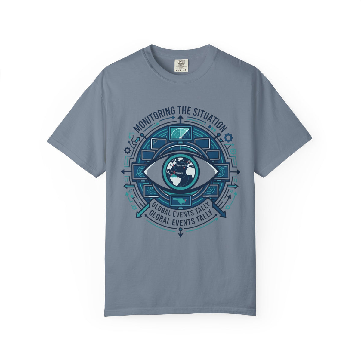 Color: Blue Jean | Monitoring the Situation Unisex Garment-Dyed Tee