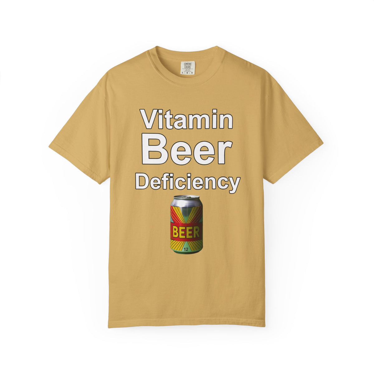 Color: Mustard | Vitamin Beer  Unisex Garment-Dyed T-shirt