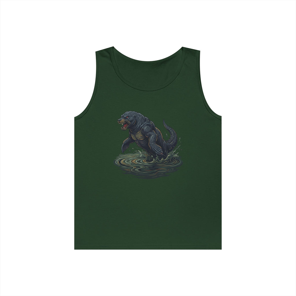 Color: Forest Green | Bunyip (Australian Aboriginal Mythology) Tank Top