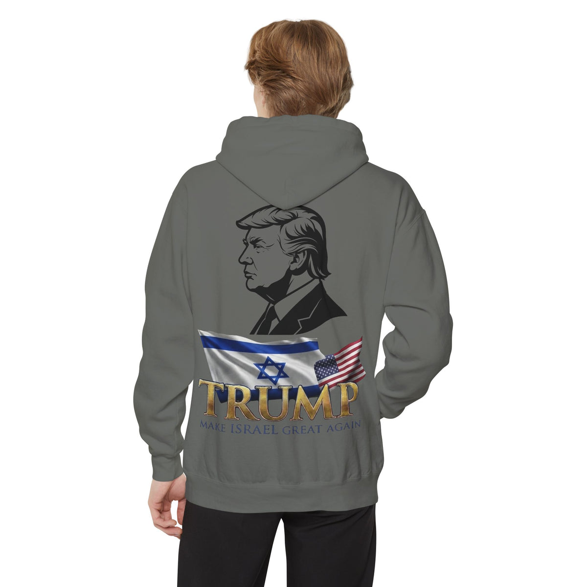 Color: Grey | Make Israel Great Again Garment-Dyed Hoodie
