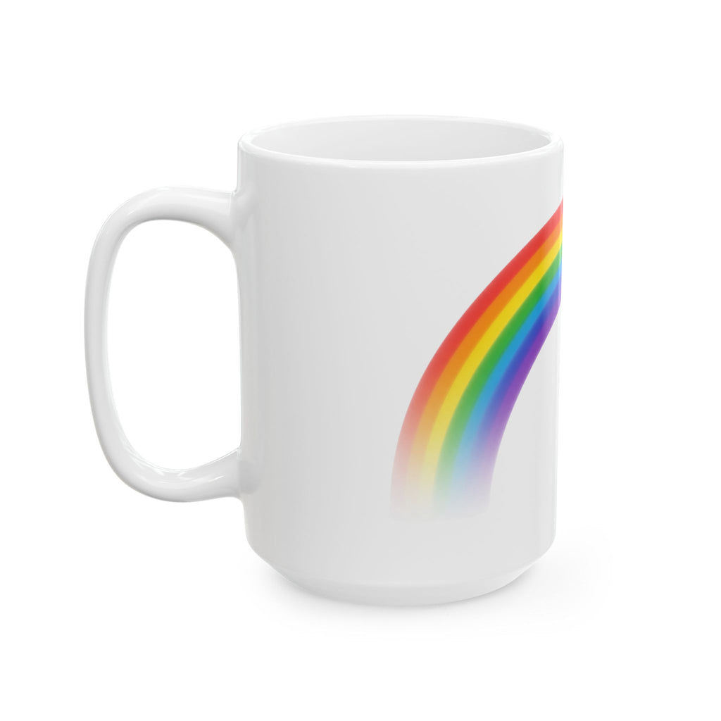 "Gay Away the Pray" White Ceramic Mug — Graphic