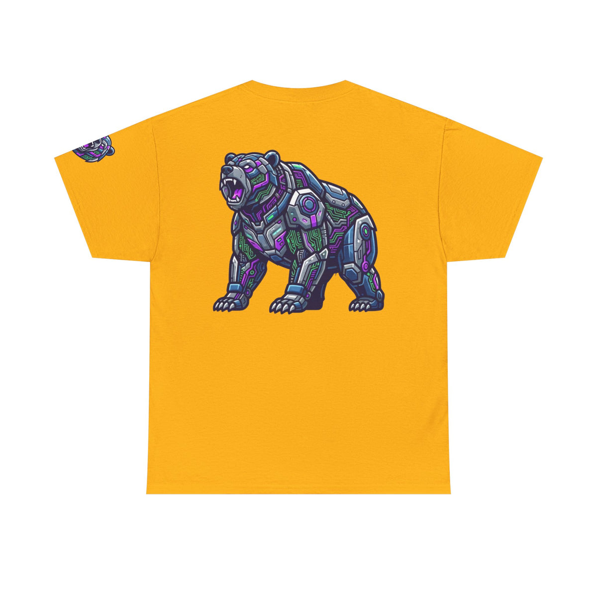 Color: Gold | Cyber Bear Premium Graphic Tee