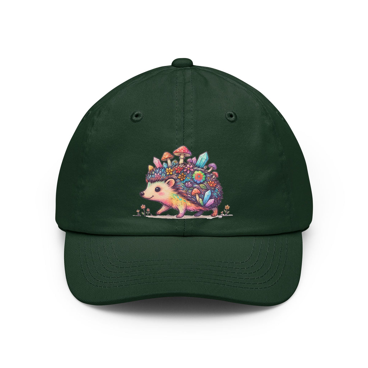 Color: Forest Green | Hippy Hedgehog Dad Hat