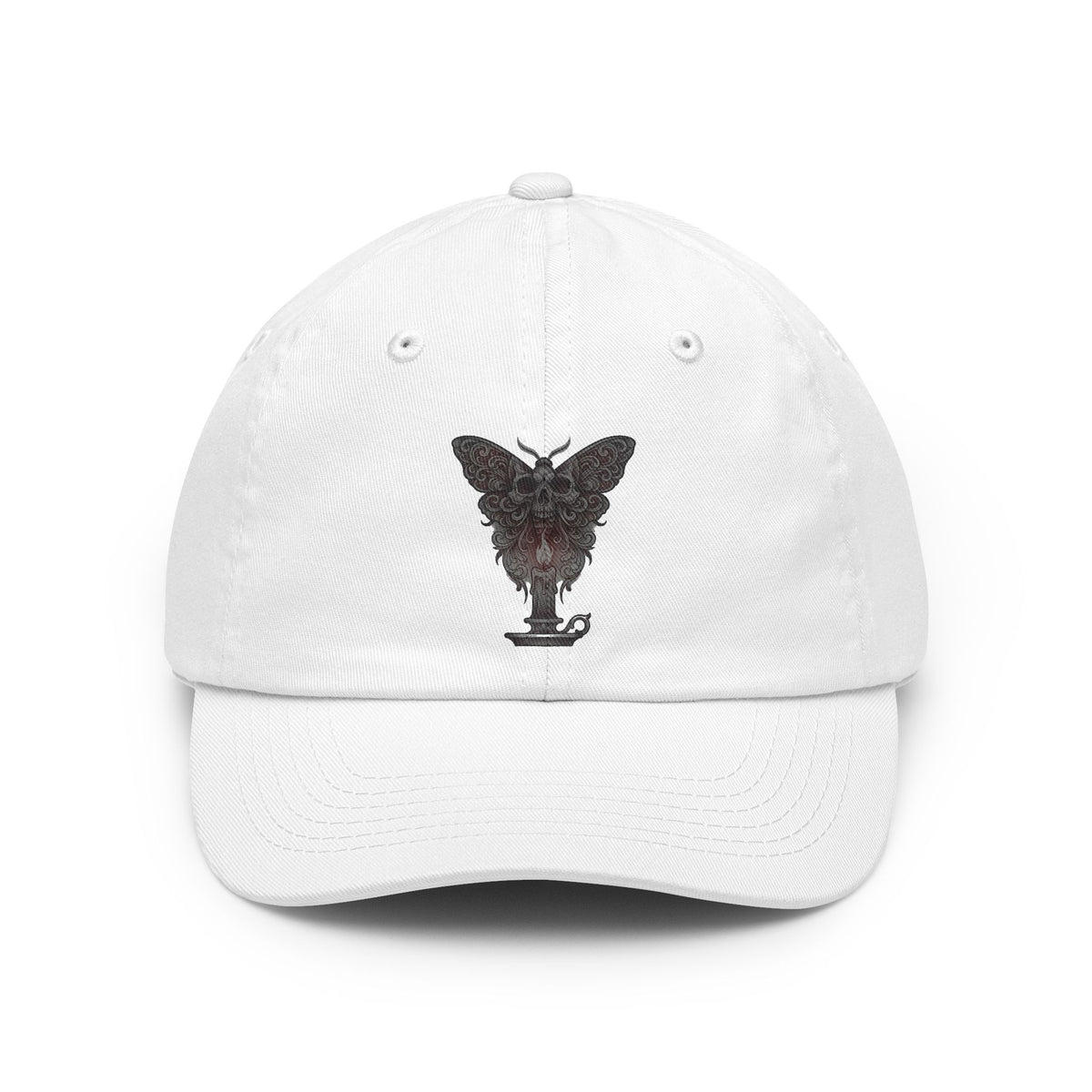 Color: White | Skeleton Moth Dad Hat