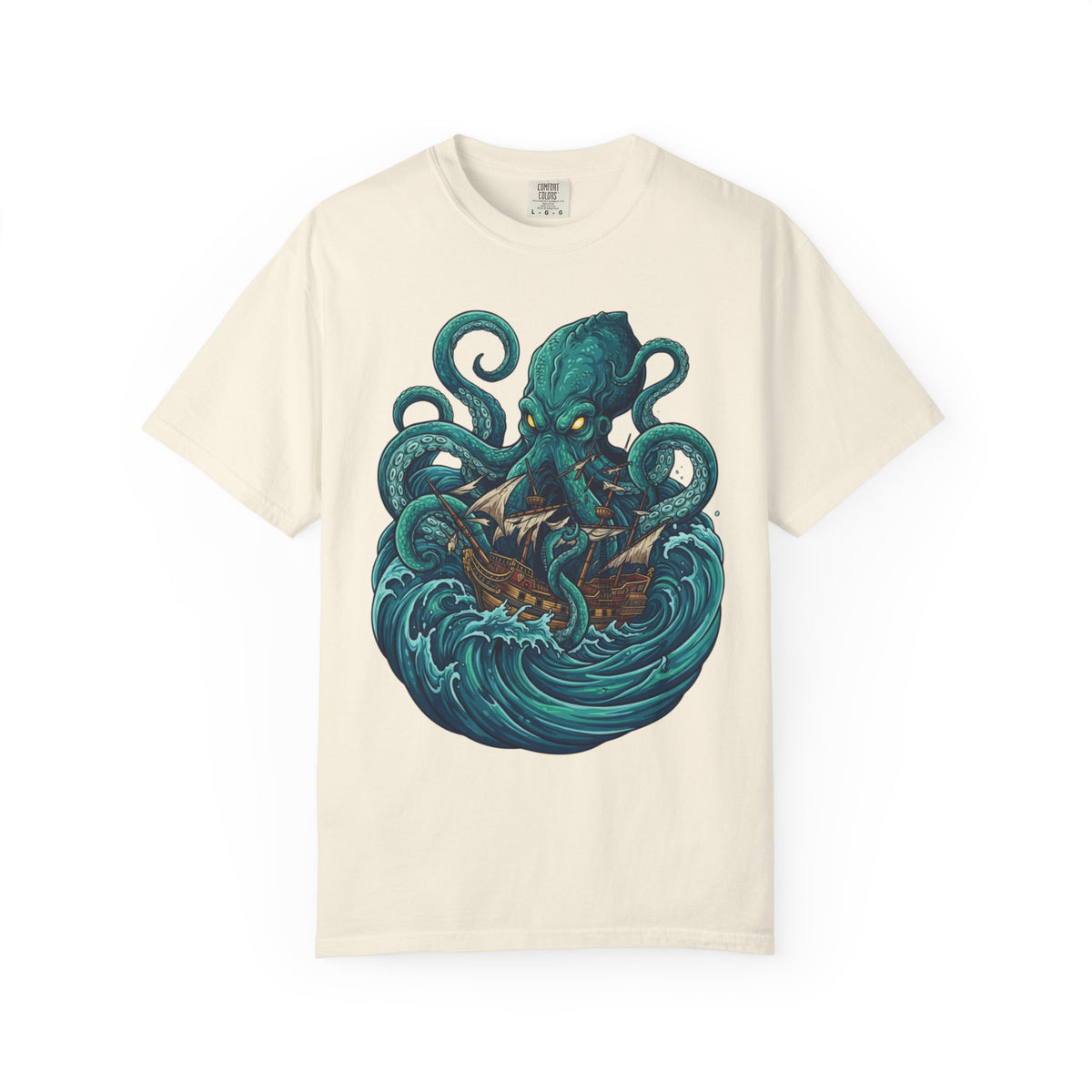 Color: Ivory | The Kraken (Norse-Global Maritime) Unisex Garment-Dyed Tee