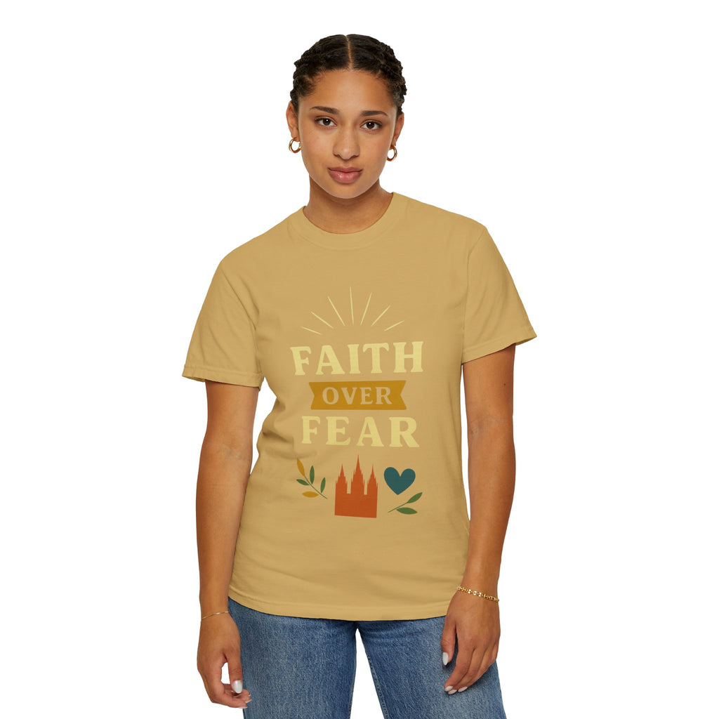 "Faith Over Fear-2" Unisex Garment-Dyed T-shirt