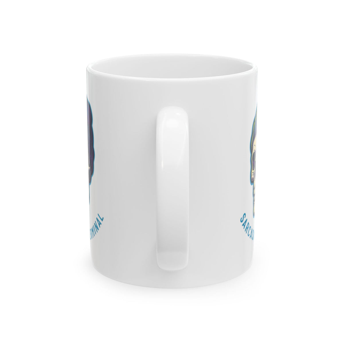 "Cancer Sucks But My Sarcasm Is Terminal" White Ceramic Mug — Graphic