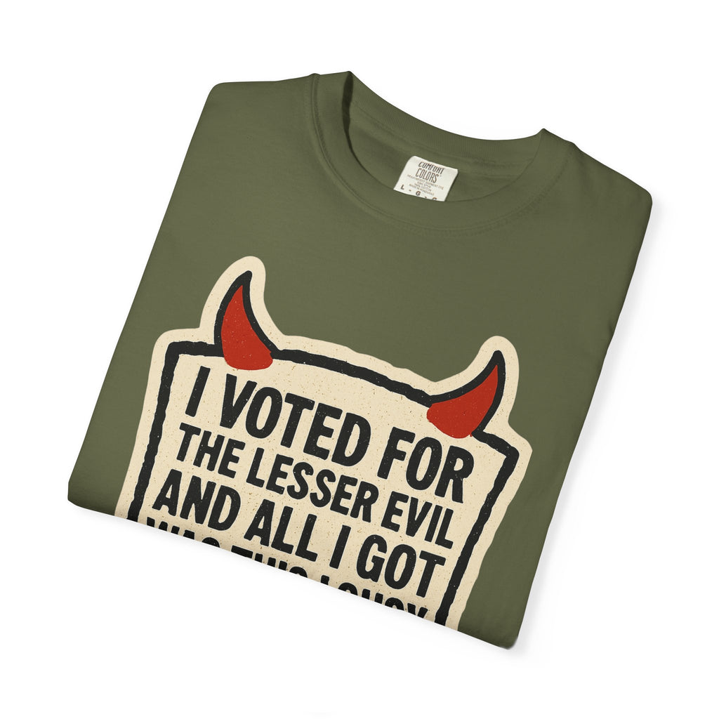 "Lesser Evil" Unisex Garment-Dyed T-shirt