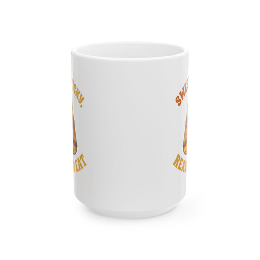 "Sweet Sticky Ready to Eat" White Ceramic Mug