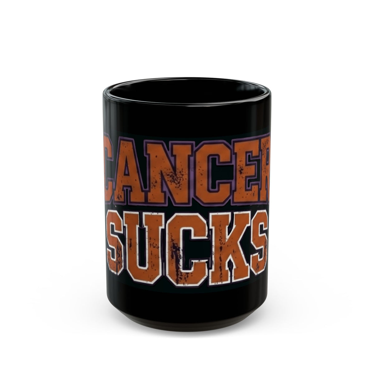 "Cancer Sucks" Black Ceramic Mug