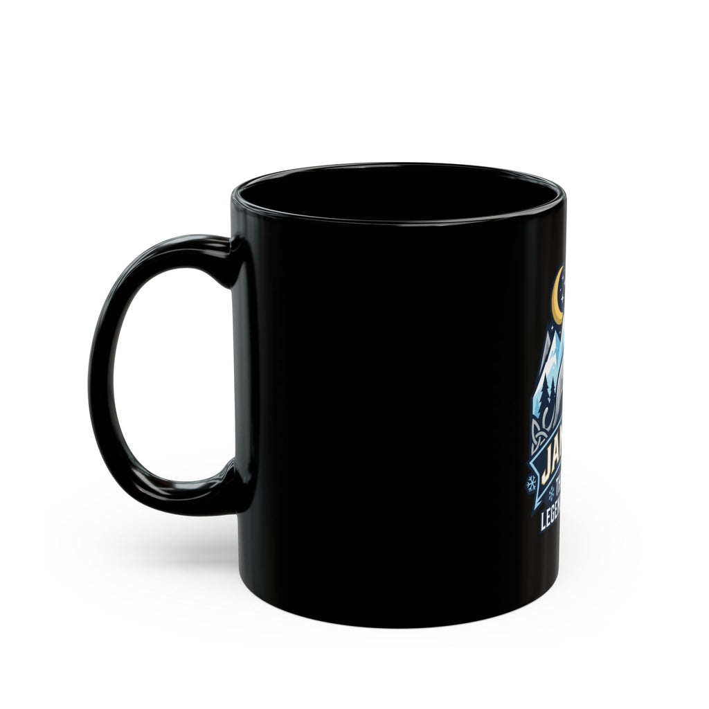 "January Legend" Black Ceramic Mug