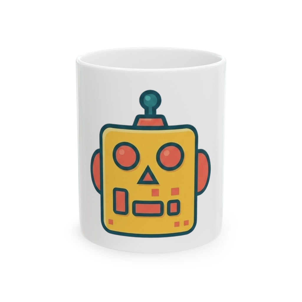 "Toy Robot" White Ceramic Mug — Graphic