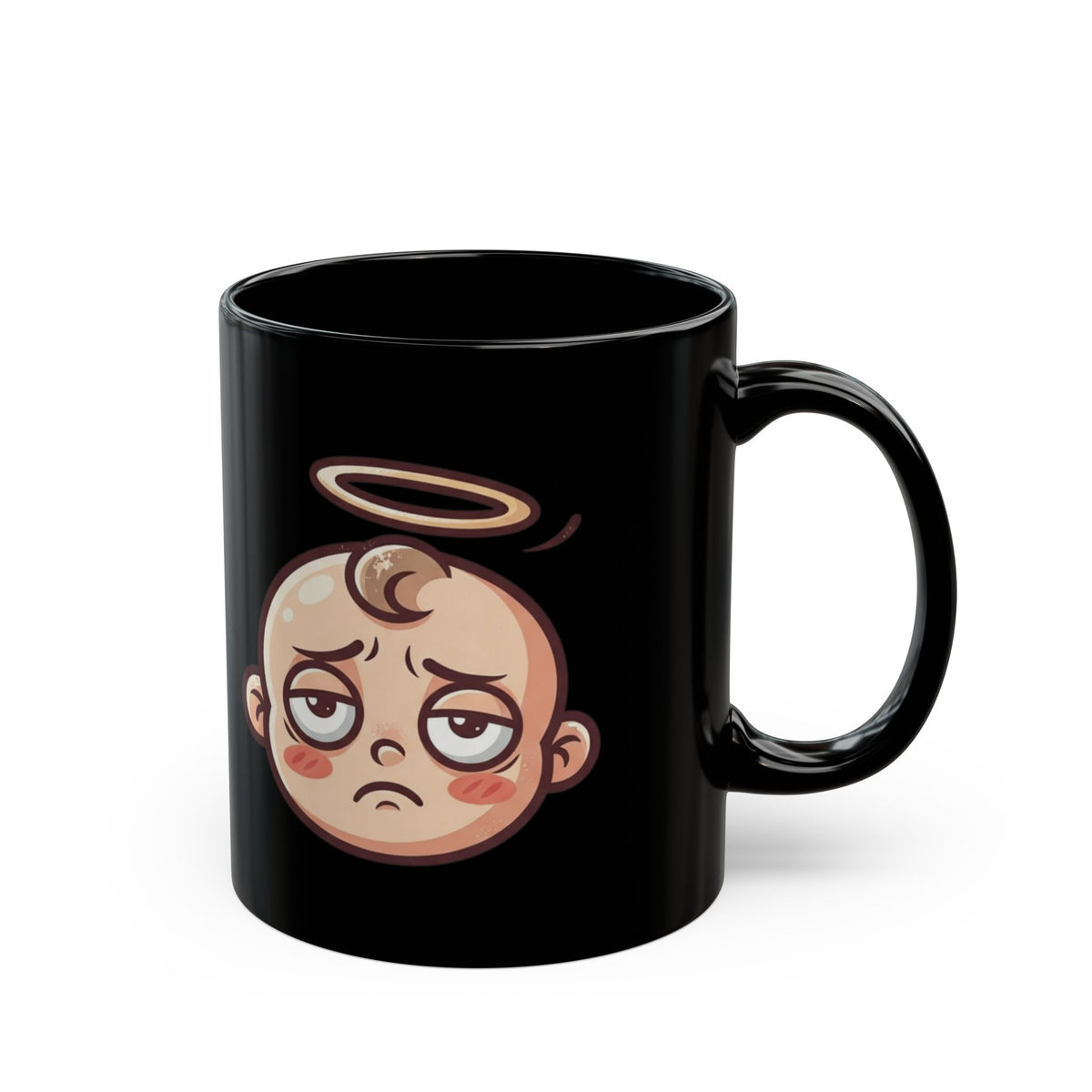 "Sweet Baby Jesus" Black Ceramic Mug — Graphic