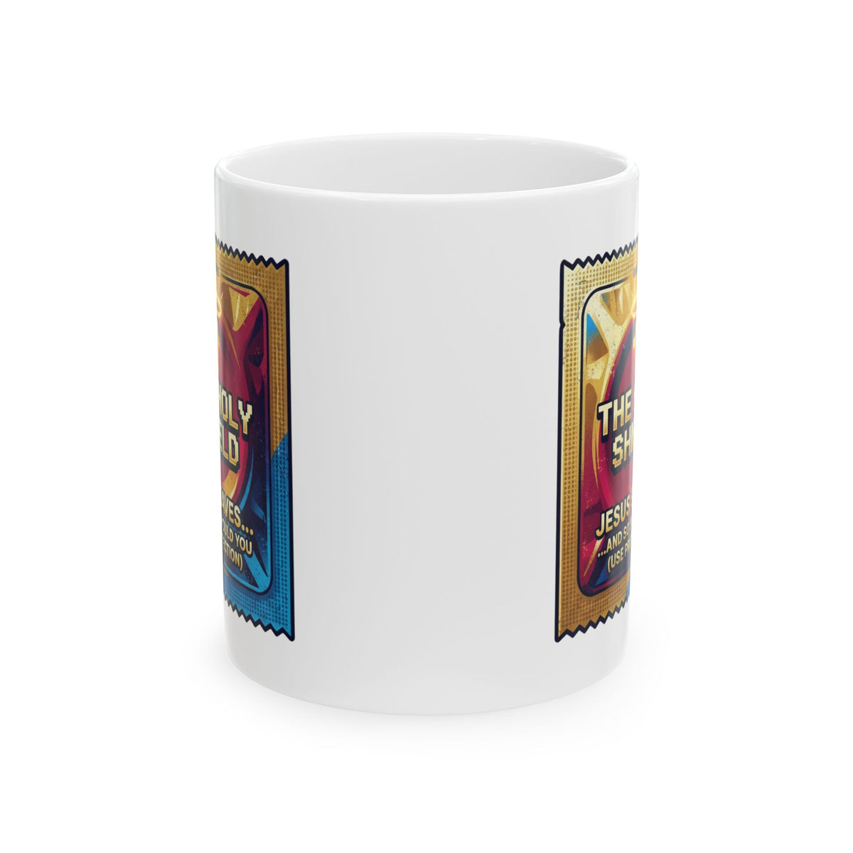 "Good Book Series The Holy Shield" White Ceramic Mug