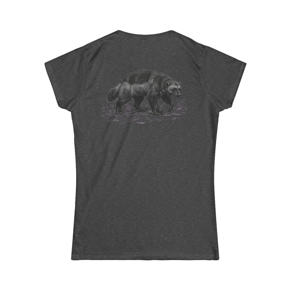 Color: Dark Heather | Pencil Sketch Art Wolverine Women's Tee