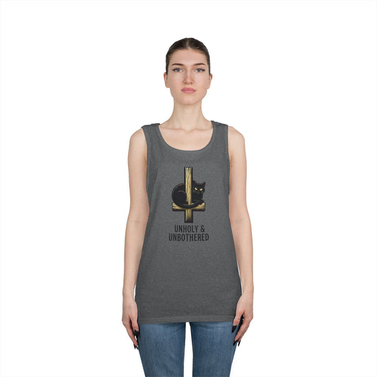 Color: Graphite Heather | Unholy and Unbothered Tank Top
