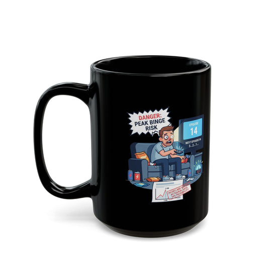 "Peak Bing Risk" Black Ceramic Mug
