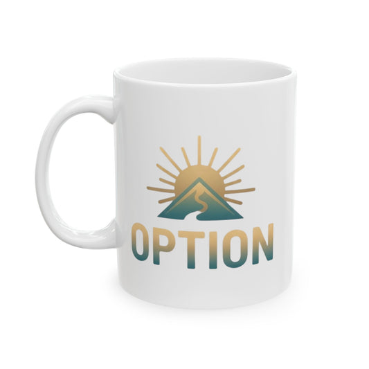 "Obstacle Or An Opportunity" White Ceramic Mug — Graphic