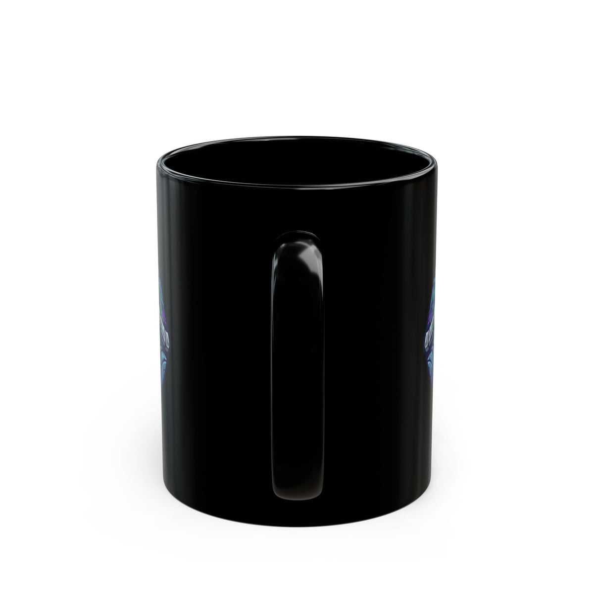 "Cyber Turtle" Black Ceramic Mug — Graphic