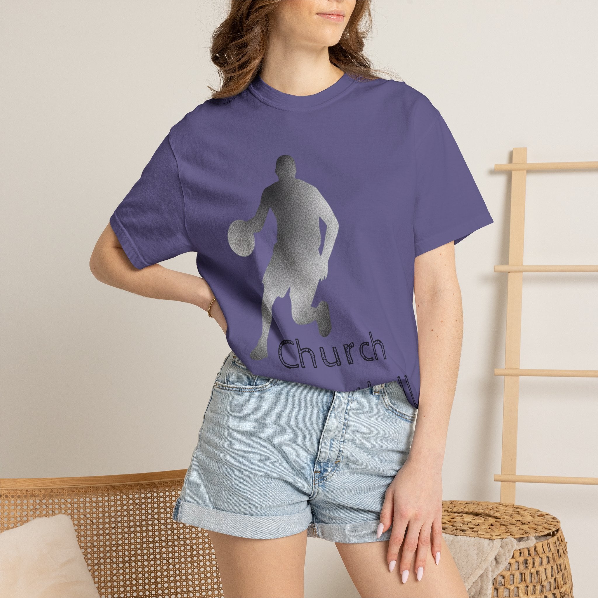 "Church Basketball: High Court" Unisex Garment-Dyed T-shirt