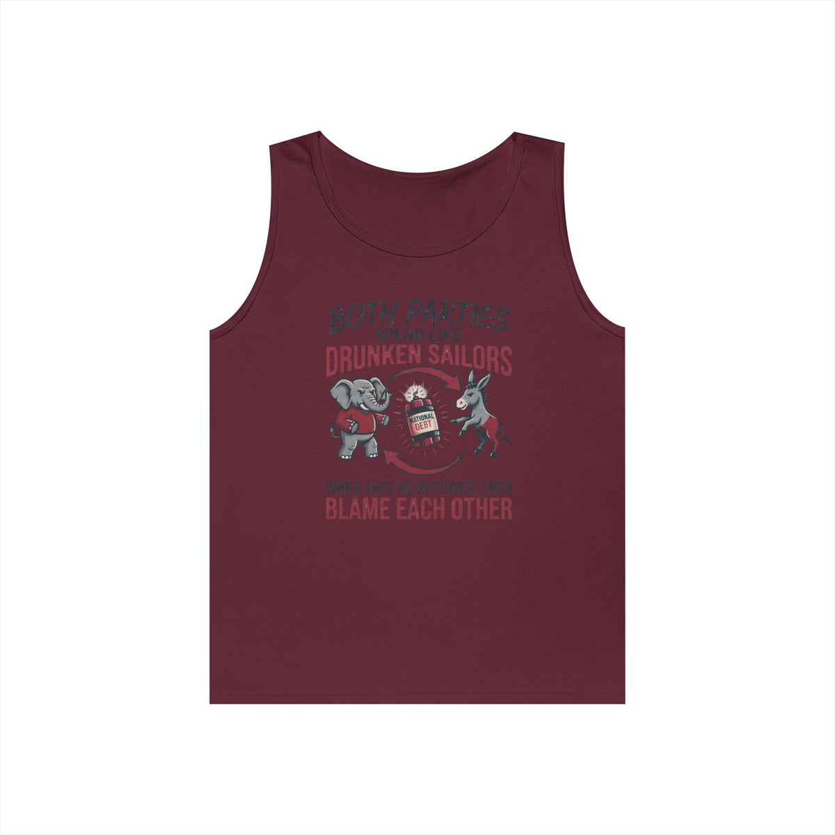 Color: Maroon | Protest Series - Audit The Spending Tank Top