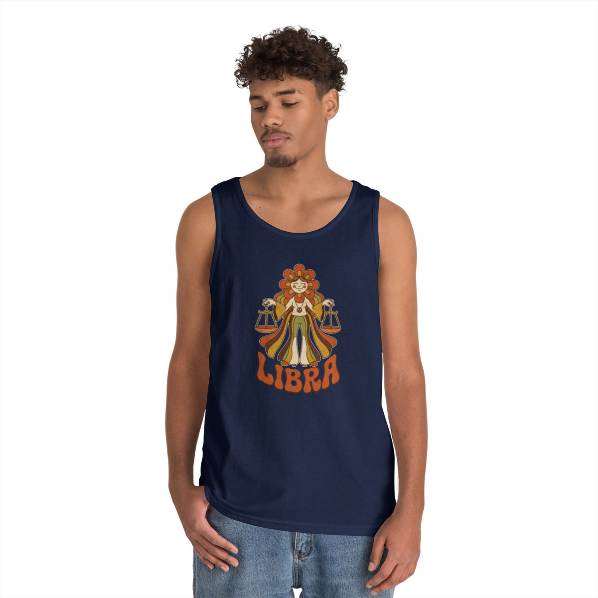 "Retro Mascot Groovy Libra" Tank Top
