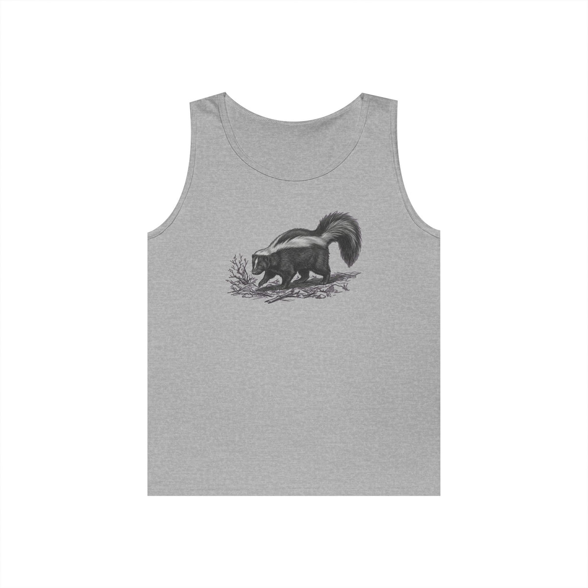 "Pencil Sketch Art Skunk" Tank Top