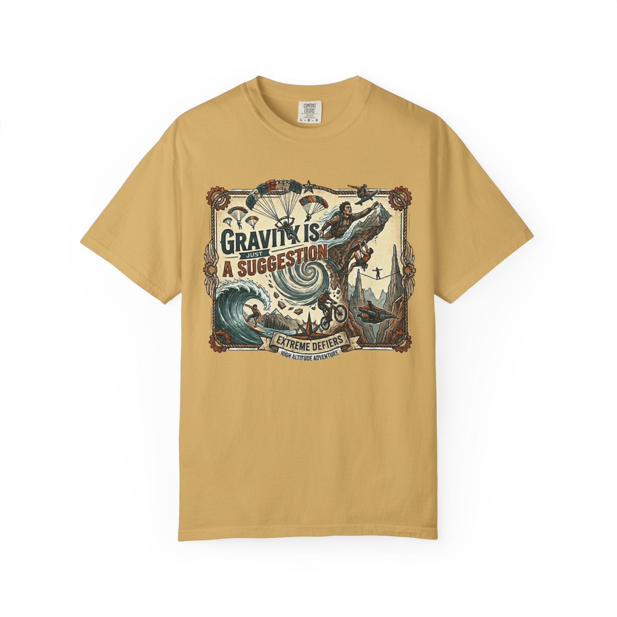 "Gravity is Just a Suggestion" Unisex Garment-Dyed T-shirt