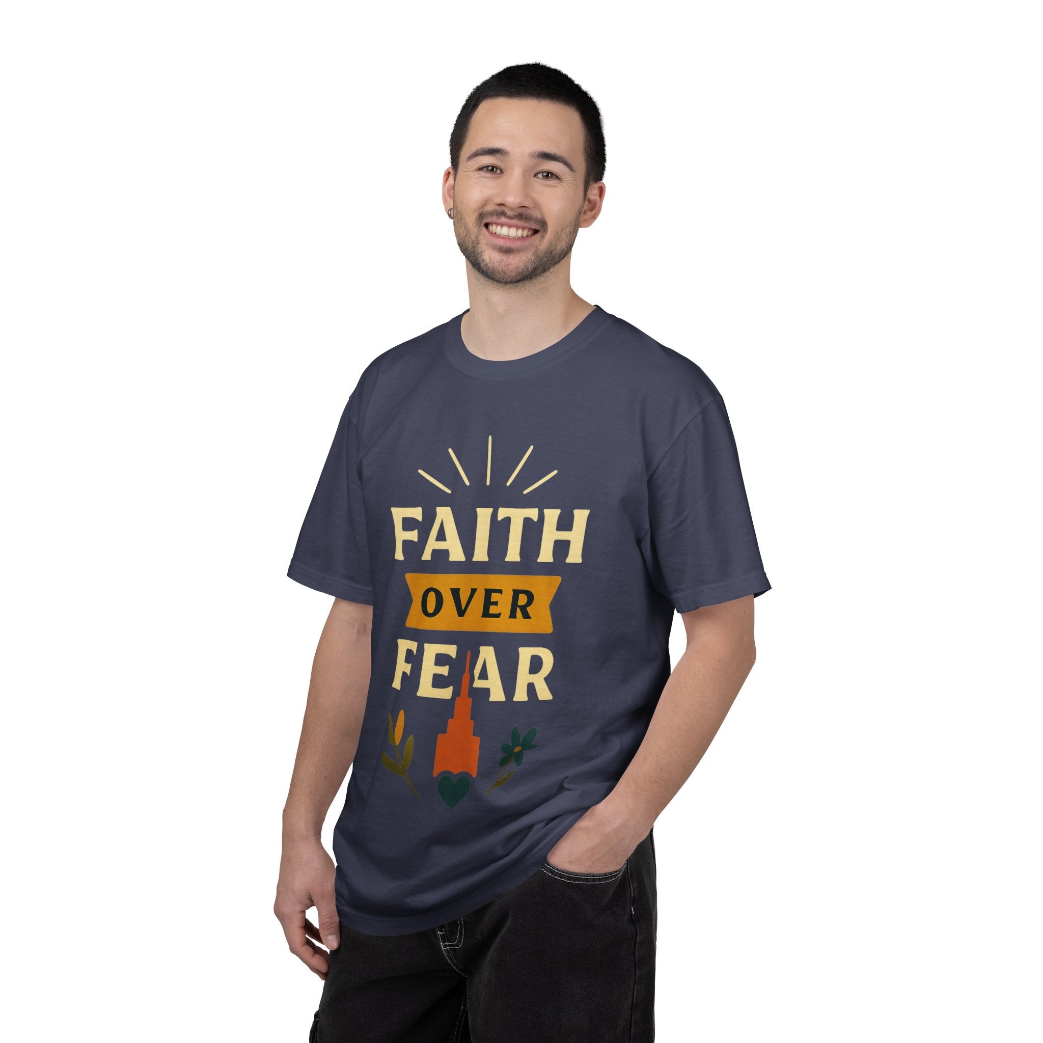 "Faith Over Fear" Unisex Garment-Dyed T-shirt